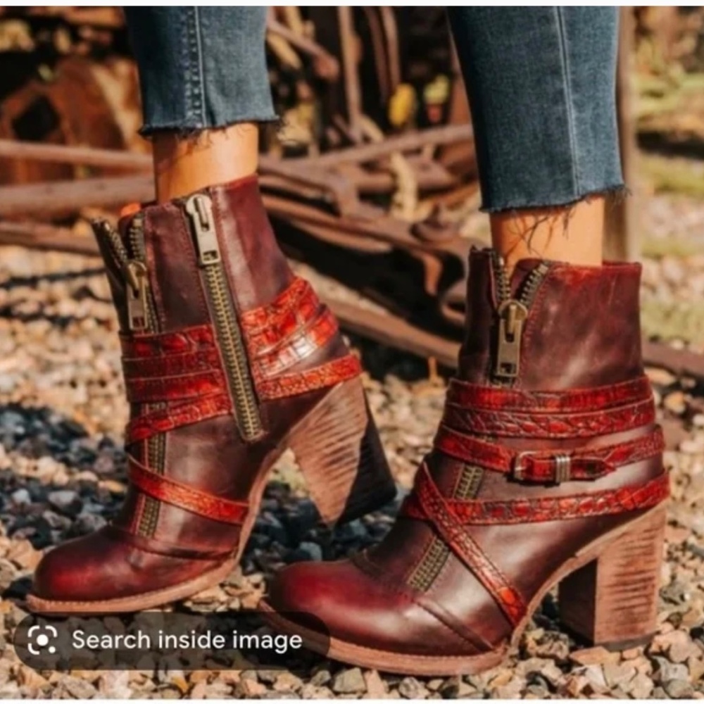 Freebird by Steven Balboa Boots 9 Wine with box